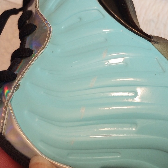 Kids Nike Little Posite One Teal Sneaker shoes - Picture 5 of 6